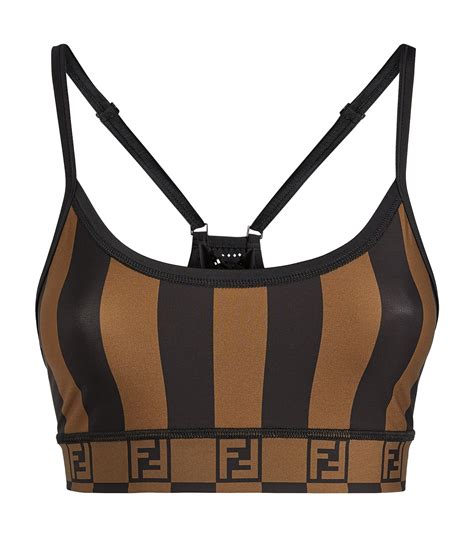 Womens FENDI multi Logo Sports Bra 